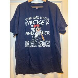 This girl loves Mickey and her Red Sox T-shirt size Large